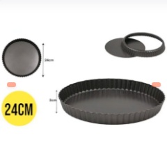 BANDEJA PIZZA EXTRAIBLE CON BORDE ONDULADO
