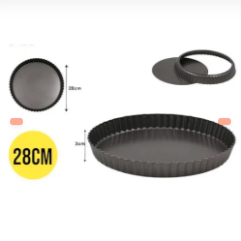 BANDEJA PIZZA EXTRAIBLE CON BORDE ONDULADO