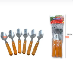 CUCHARAS CON MANGO DE MADERA