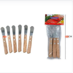 CUCHILLO PARA CREMA CON MANGO DE MADERA