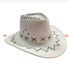 SOMBRERO VAQUERO NIÑO BLANCO