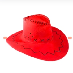 SOMBRERO VAQUERO ROJO