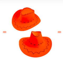 SOMBRERO VAQUERO FLUOR NARANJO