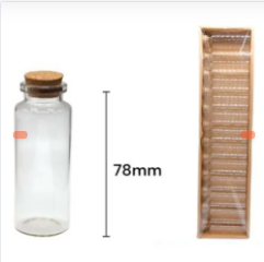 BOTELLA DE CRISTAL CON CORCHO