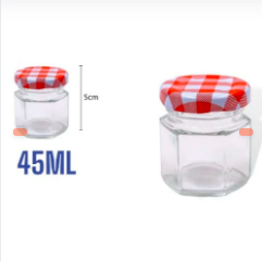 TARRO HEXAGONAL CON TAPA ROJA