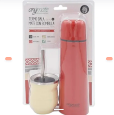 Set Termo Bala + Mate con Bombilla Anýmate