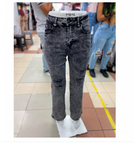 pantalon palazo gris grabillado 