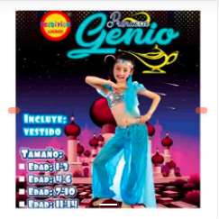 DISFRAZ PRINCESA GENIO