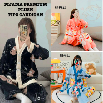 PIJAMA PLUSH TIPO CARDIGAN