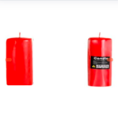 VELA GRUESA PEQUEÑA ROJO