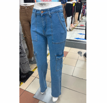 pantalon cargo azul