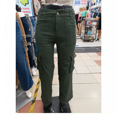 pantalon cargo verde  