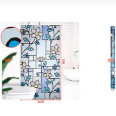 PAPEL ADHESIVO PARA CRISTALES CON ESTAMPADO DE COLORES