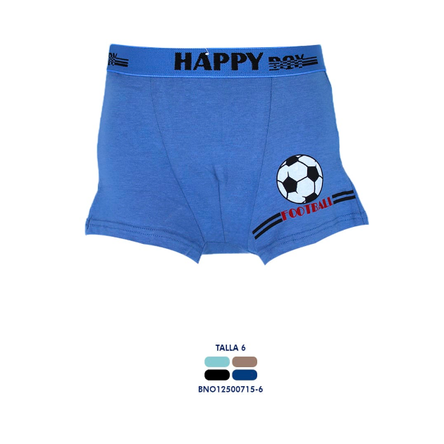 BÓXER ESTAMPADO DE PELOTA FUTBOL PARA NIÑOS