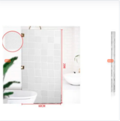 PAPEL ADHESIVO PARA CRISTALES CON ESTAMPADO DE CUADROS TRANSPARENTES