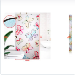 PAPEL ADHESIVO PARA VIDRIO CON ESTAMPADO DE MARIPOSAS
