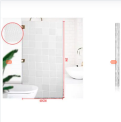 PAPEL ADHESIVO PARA CRISTALES CON ESTAMPADO DE CUADROS TRANSPARENTES
