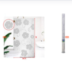ADHESIVO PARA CRISTAL ESTAMPADO DE FLORES