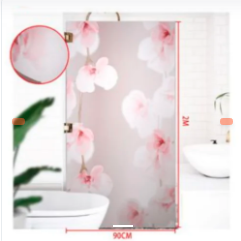 ADHESIVO PARA CRISTAL ESTAMPADO DE FLORES