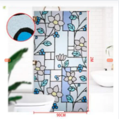 ADHESIVO PARA CRISTAL ESTAMPADO DE FLORES