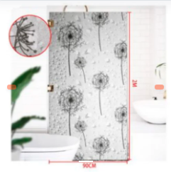 ADHESIVO PARA CRISTAL ESTAMPADO DE FLORES