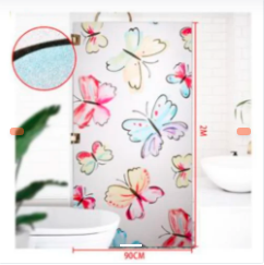 ADHESIVO PARA CRISTAL CON ESTAMPADO DE MARIPOSA
