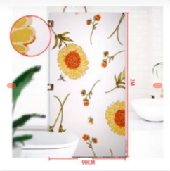 ADHESIVO PARA CRISTAL ESTAMPADO DE FLORES