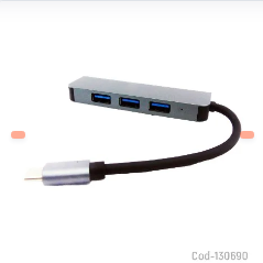 HUB ADAPTADOR TIPO C DE 4 PUERTOS USB