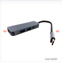 Hub Tipo-C 4 En 1, 2 Puertos USB, Hdmi