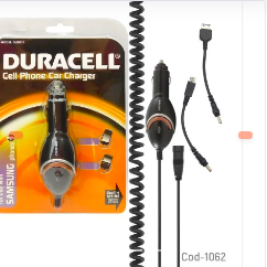 CARGADOR DURACELL 2 EN 1 PARA AUTOS 12V