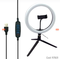 Kit Aro LED 10” + Tripode De Mesa Para Smartphone