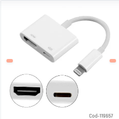 ADAPTADOR LIGHTNING A HDMI HEMBRA + PUERTO DE CARGA