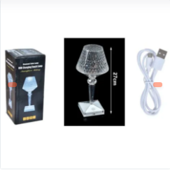 LAMPARA DE MESA DE CRISTAL