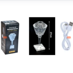 LAMPARA DE MESA DE CRISTAL