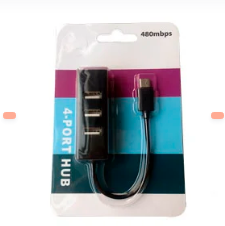 HUB TIPO C A 4 USB 2.0 PLaSTICO