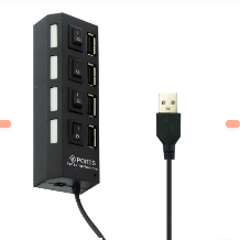 HUB 4 USB 2.0 Con Switch