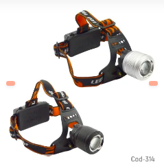 Linterna Minero Tactica Recargable, 1 LED CREE Con Zoom