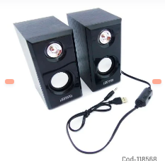 Parlante Para PC USB+Plug. Con Regulador De Volumen.