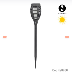 ESTACA LED SOLAR EFECTO TIPO LLAMA