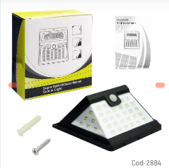 APLIQUE LED SOLAR 40 LED CON SENSOR DE MOVIMIENTO