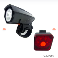SET LUZ LED BICI, DELANTERA Y TRASERA