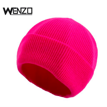 gorro de acrilico brillante rojo rosa para hombre