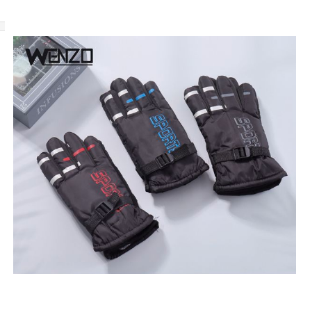 guantes de hombre terciopelo estampado