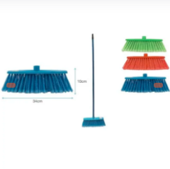 CABEZAL DE ESCOBA Y PALO DE PLASTICO