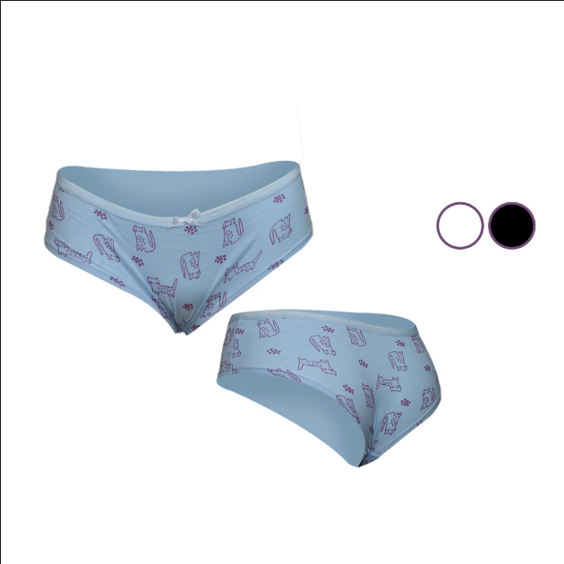 PANTALETA DE MUJER ESTAMPADO DE GATOS