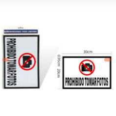 SEÑAL DE PROHIBIDO TOMAR FOTOS