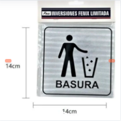 SEÑAL METALICA PARA BASURA