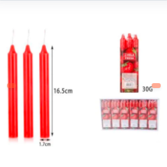 VELA LARGA DE COLOR ROJO