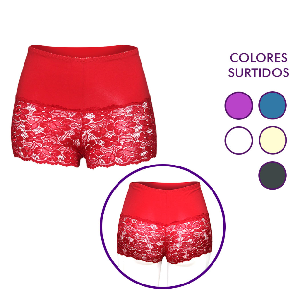 PANTALETA MUJER TIRO ALTO ALGODON