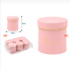 CAJA DE REGALO CIRCULAR ROSA